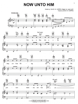 page one of Now Unto Him (Piano, Vocal & Guitar Chords (Right-Hand Melody))