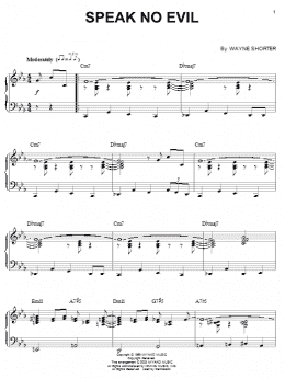 page one of Speak No Evil (Piano, Vocal & Guitar Chords (Right-Hand Melody))