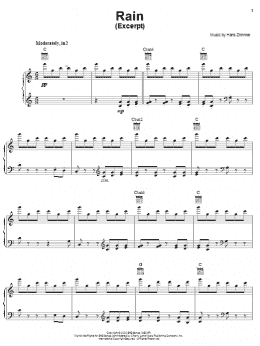 page one of Rain (Piano, Vocal & Guitar Chords (Right-Hand Melody))