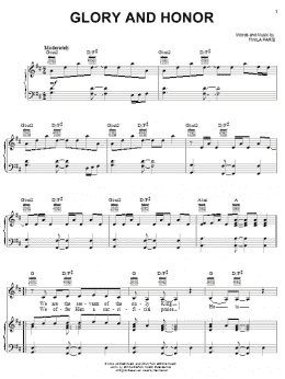 page one of Glory And Honor (Piano, Vocal & Guitar Chords (Right-Hand Melody))