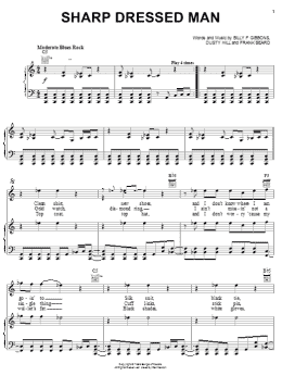 page one of Sharp Dressed Man (Piano, Vocal & Guitar Chords (Right-Hand Melody))