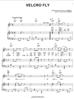 page one of Velcro Fly (Piano, Vocal & Guitar Chords (Right-Hand Melody))