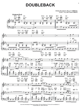 page one of Doubleback (Piano, Vocal & Guitar Chords (Right-Hand Melody))