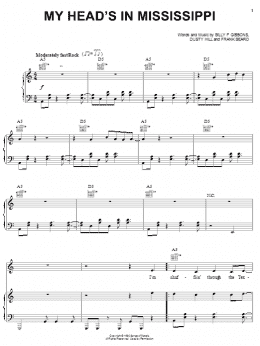 page one of My Head's In Mississippi (Piano, Vocal & Guitar Chords (Right-Hand Melody))