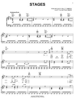 page one of Stages (Piano, Vocal & Guitar Chords (Right-Hand Melody))
