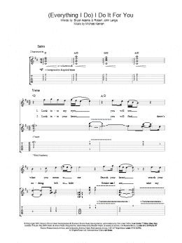 page one of (Everything I Do) I Do It For You (Guitar Tab)