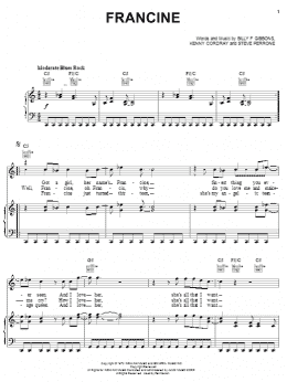 page one of Francine (Piano, Vocal & Guitar Chords (Right-Hand Melody))