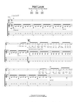 page one of Hot Love (Guitar Tab)
