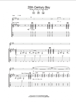 page one of 20th Century Boy (Guitar Tab)
