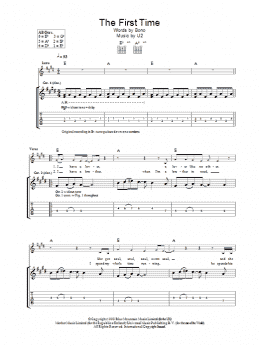 page one of The First Time (Guitar Tab)