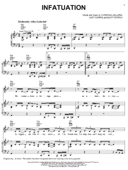 page one of Infatuation (Piano, Vocal & Guitar Chords (Right-Hand Melody))