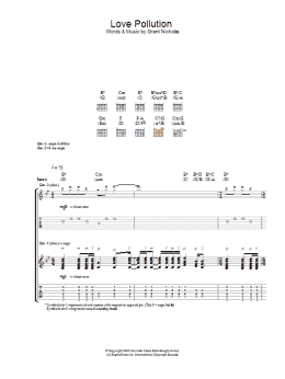 page one of Love Pollution (Guitar Tab)