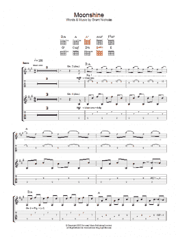 page one of Moonshine (Guitar Tab)