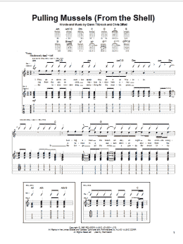 page one of Pulling Mussels (From The Shell) (Guitar Tab)