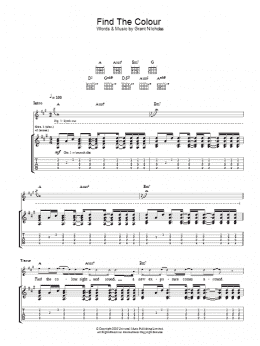 page one of Find The Colour (Guitar Tab)
