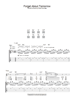 page one of Forget About Tomorrow (Guitar Tab)
