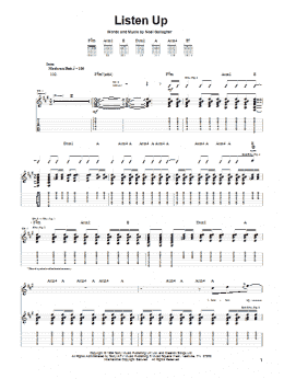 page one of Listen Up (Guitar Tab)