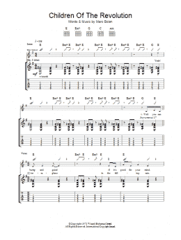 page one of Children Of The Revolution (Guitar Tab)