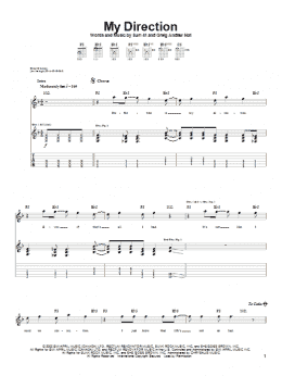 page one of My Direction (Guitar Tab)
