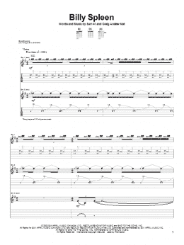 page one of Billy Spleen (Guitar Tab)