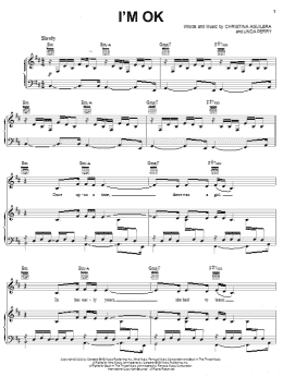 page one of I'm OK (Piano, Vocal & Guitar Chords (Right-Hand Melody))