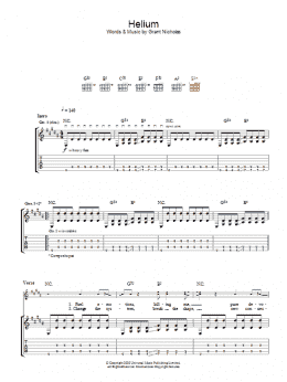 page one of Helium (Guitar Tab)