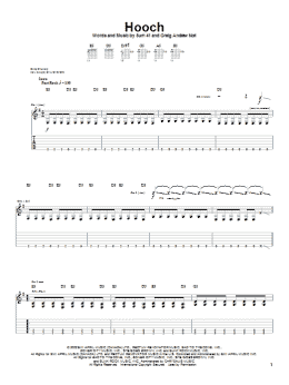 page one of Hooch (Guitar Tab)