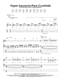 page one of Hyper-Insomnia-Para-Condrioid (Guitar Tab)