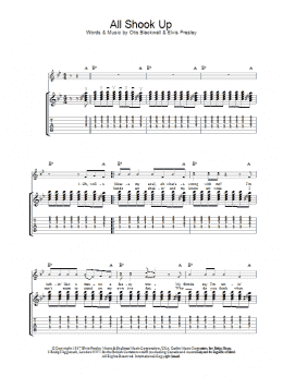 page one of All Shook Up (Guitar Tab)