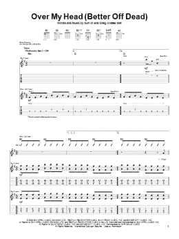 page one of Over My Head (Better Off Dead) (Guitar Tab)