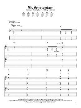 page one of Mr. Amsterdam (Guitar Tab)