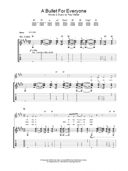 page one of A Bullet For Everyone (Guitar Tab)