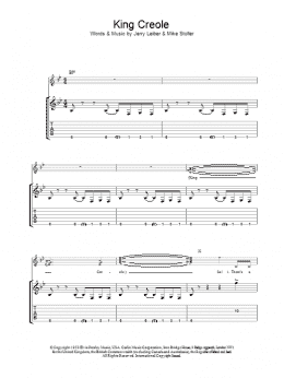 page one of King Creole (Guitar Tab)