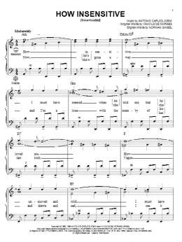 page one of How Insensitive (Insensatez) (Accordion)