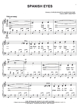 page one of Spanish Eyes (Accordion)