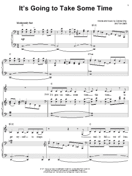 page one of It's Going To Take Some Time (Piano & Vocal)