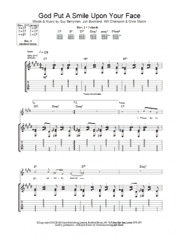 page one of God Put A Smile Upon Your Face (Guitar Tab)