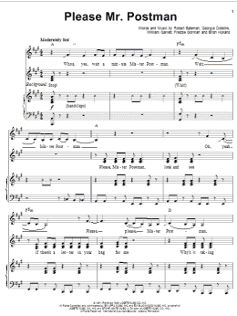 page one of Please Mr. Postman (Piano & Vocal)