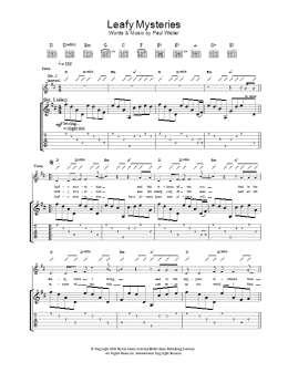 page one of Leafy Mysteries (Guitar Tab)