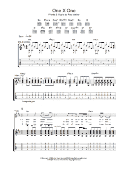 page one of One X One (Guitar Tab)