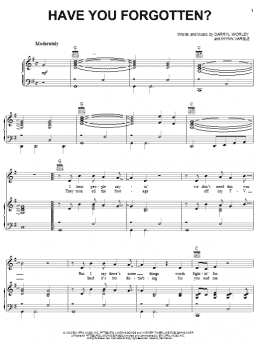 page one of Have You Forgotten? (Piano, Vocal & Guitar Chords (Right-Hand Melody))