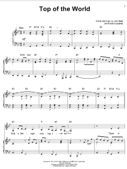 page one of Top Of The World (Piano & Vocal)
