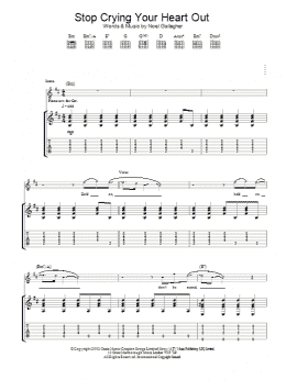 page one of Stop Crying Your Heart Out (Guitar Tab)