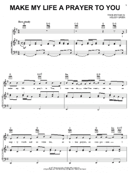 page one of Make My Life A Prayer To You (Piano, Vocal & Guitar Chords (Right-Hand Melody))