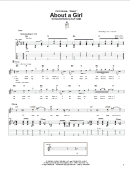 page one of About A Girl (Guitar Tab)