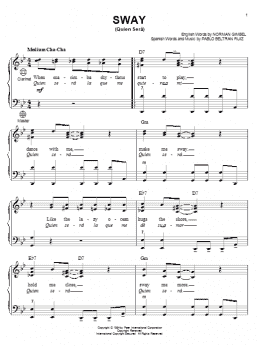 page one of Sway (Quien Sera) (Accordion)