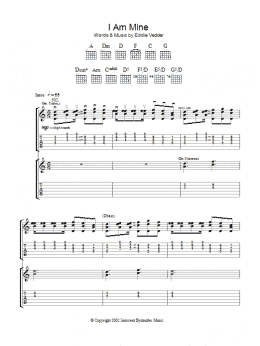 page one of I Am Mine (Guitar Tab)