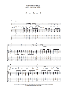 page one of Autumn Shade (Guitar Tab)
