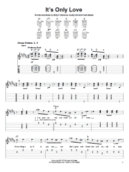 page one of It's Only Love (Easy Guitar Tab)