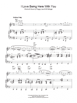 page one of I Love Being Here With You (Piano, Vocal & Guitar Chords)